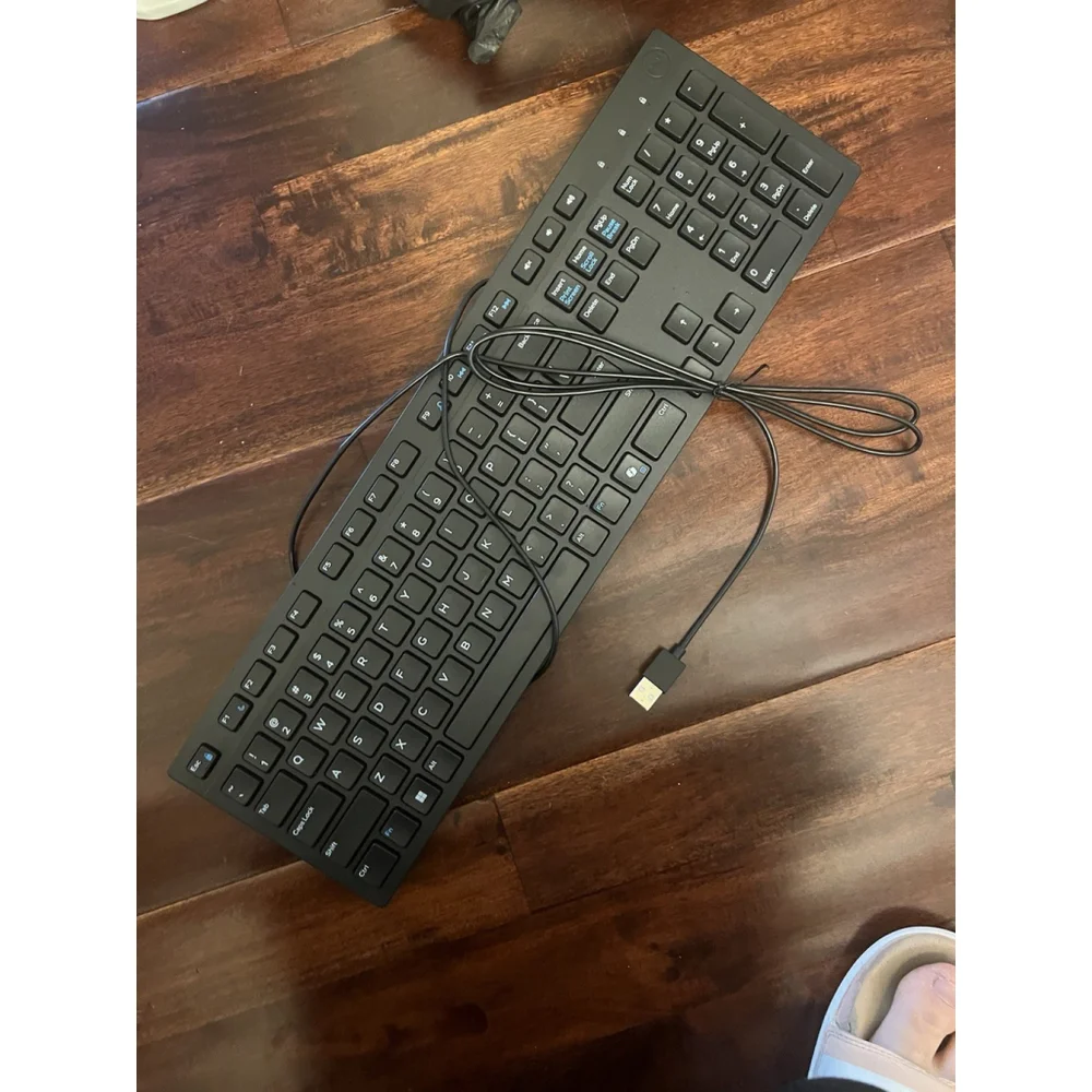 Dell Wired Black Keyboard dell Thin 07W2PJ